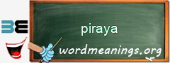 WordMeaning blackboard for piraya